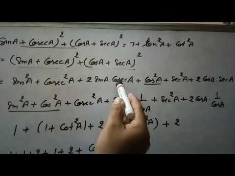 Prove that (sinA+cosecA)2