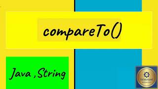 CompareTo() method in java|| CompareTo string method in java||Java Tutorial for beginners
