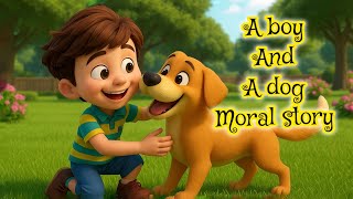 A boy and A dog Moral Story | Short English moral stories for kids | kids bedtime stories