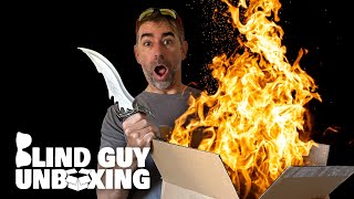 I lit my unboxing on FIRE! - A Blind Guy unboxing