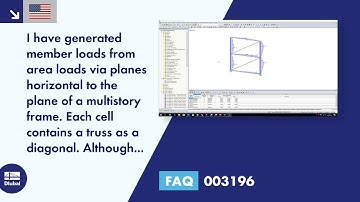 FAQ 003196 | I have generated member loads from area loads via planes horizontal to the plane of ...