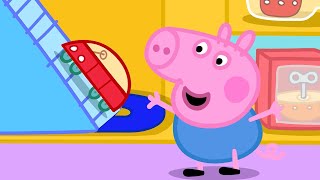 Peppa Pig And George Get A Brand New Toy Car Garage | Peppa Pig Asia