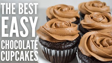 How to make chocolate cupcakes with chocolate buttercream - Easy recipe from scratch!