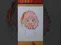 Drawing of Anya Forger || Rice Art (spy x family): #shorts #anyaforger #spyxfamily #drawinganime dra