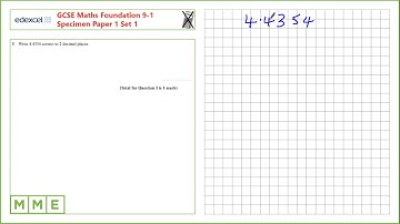 GCSE Maths EDEXCEL Specimen Set 1 Foundation     Paper 1   Q3 Rounding