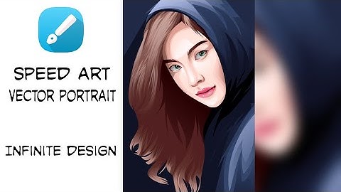Speed art. Vector portrait Infinite Design.