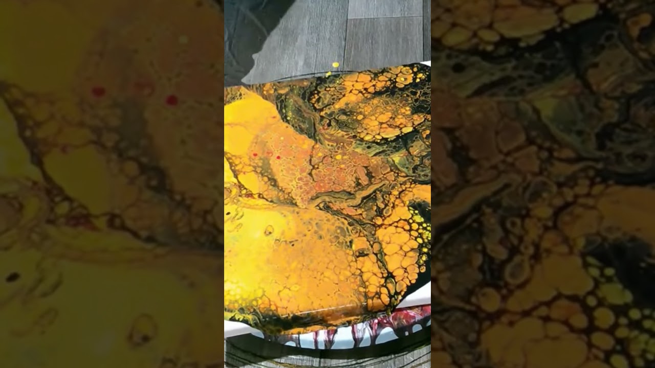 Mesmerizing Open Cup Pour | Black, Red, Orange, and Yellow Flow 