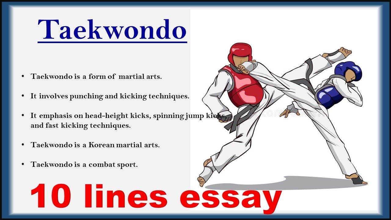 essay in hindi on taekwondo