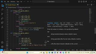 Python Calculator: Area of a Triangle