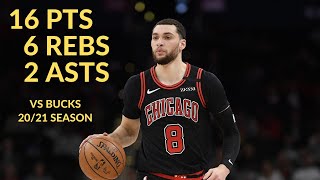 Zach LaVine 16 Pts 6 Rebs 2 Asts Highlights vs Milwaukee Bucks | NBA 20/21 Season