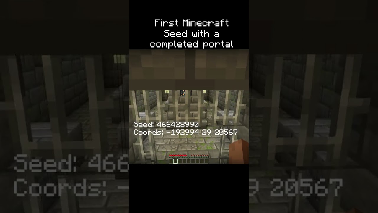 this minecraft seed has a full end portal! 