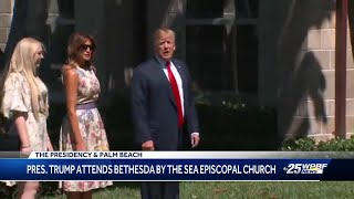 President Trump leaves West Palm Beach after spending Easter weekend at Mar-a-Lago