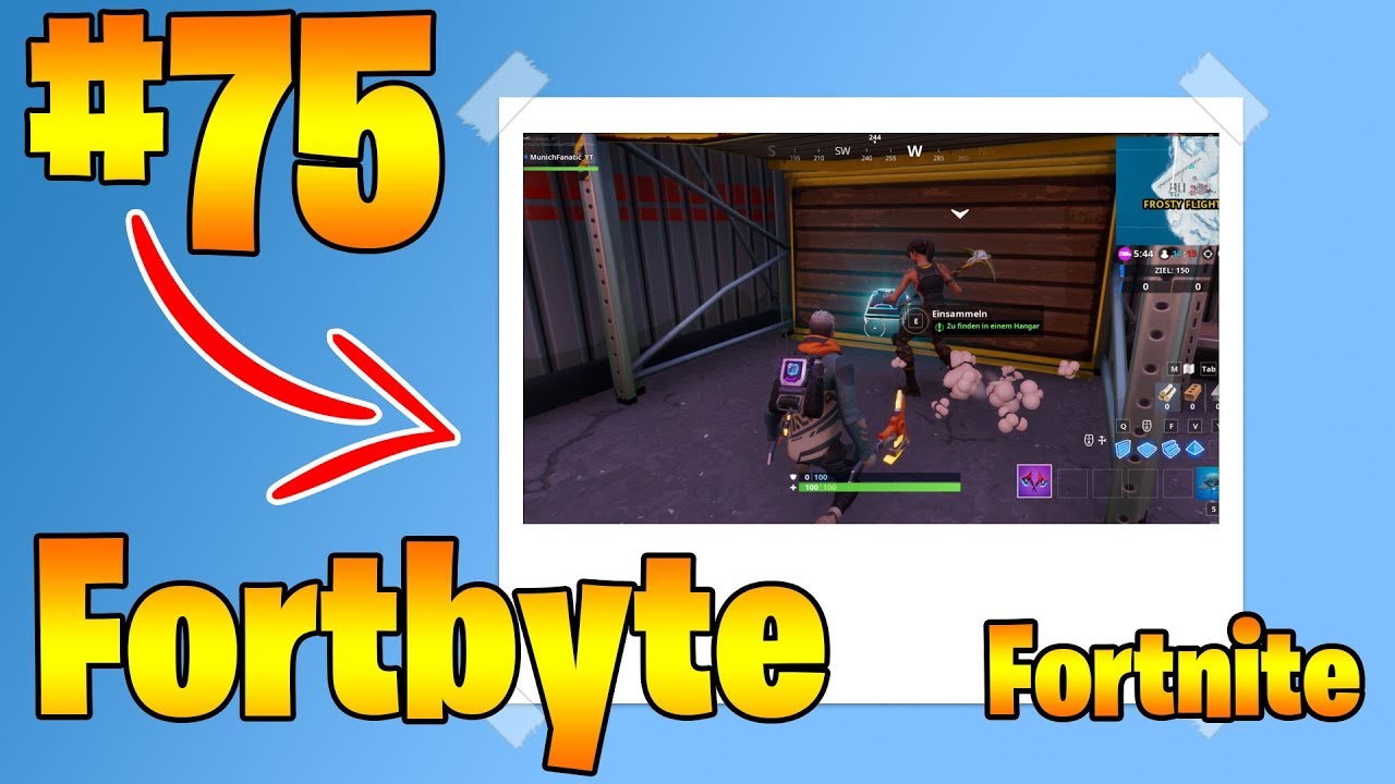 Fortnite - Season 9 - Fortbyte #75 Frosty Flights Hangar | Alle Fortbytes
