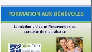 Atelier webinaire no 4 - La relation d'aide en contexte de maltraitance