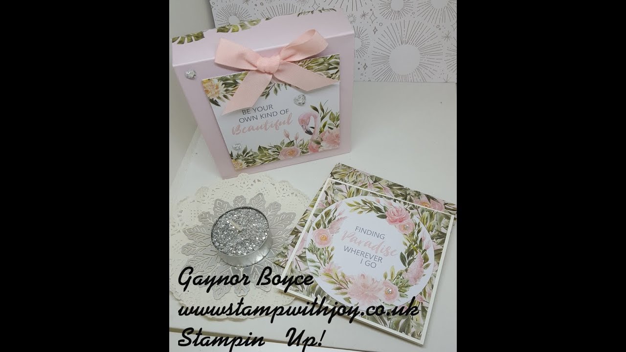4 x 4 Gift box and note cards paper mache