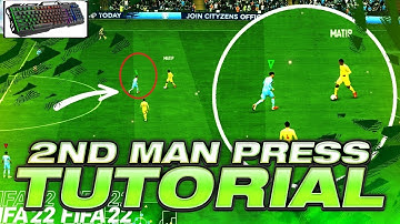 HOW TO PRESS ON FIFA 22| 2ND MAN PRESS TUTORIAL | FIFA 22 DEFENDING TUTORIAL | Keyboard tips