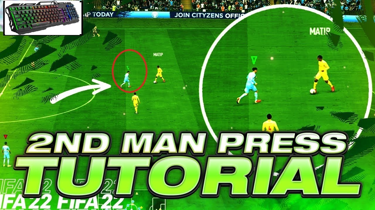 HOW TO PRESS ON FIFA 22| 2ND MAN PRESS TUTORIAL | FIFA 22 DEFENDING TUTORIAL | Keyboard tips