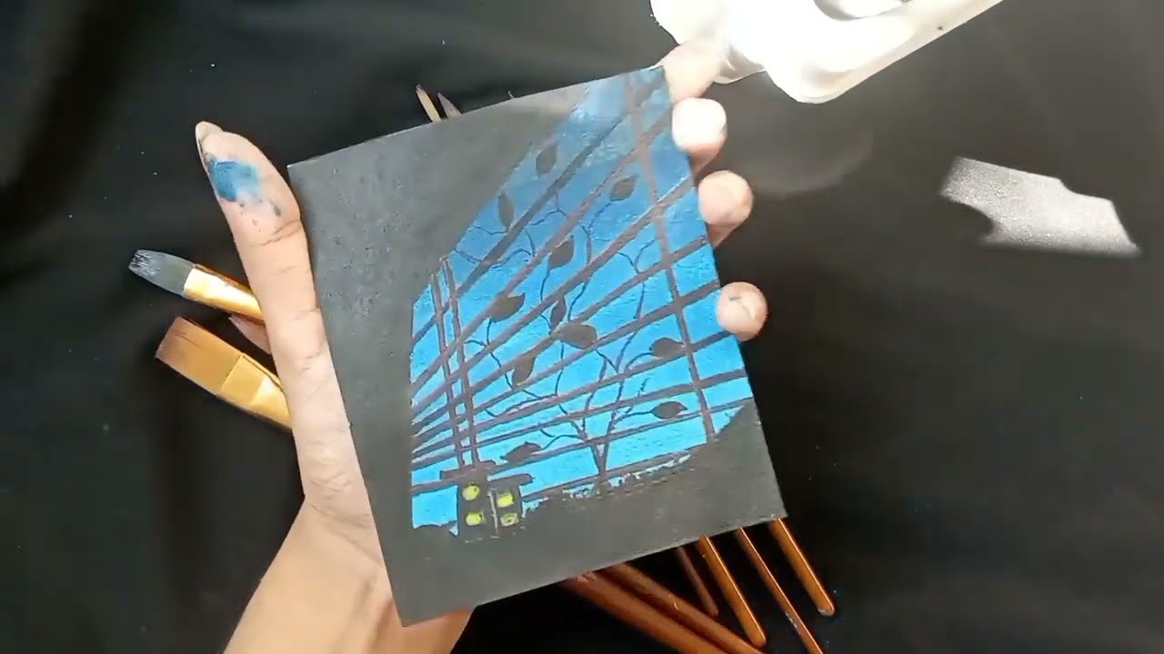 window art || easy art || acrylic painting ||navana art and Crafts