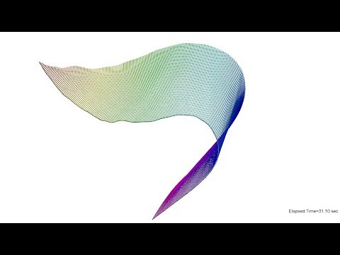 220-tuple Pendulum starting from horizontal position / simulation / chaos