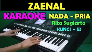 ZAENAL - Rita Sugiarto | KARAOKE Nada  Pria || Dangdut Remix