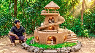 I Built a Giant Clay Lighthouse House for Rescued Kittens! 🐱💡