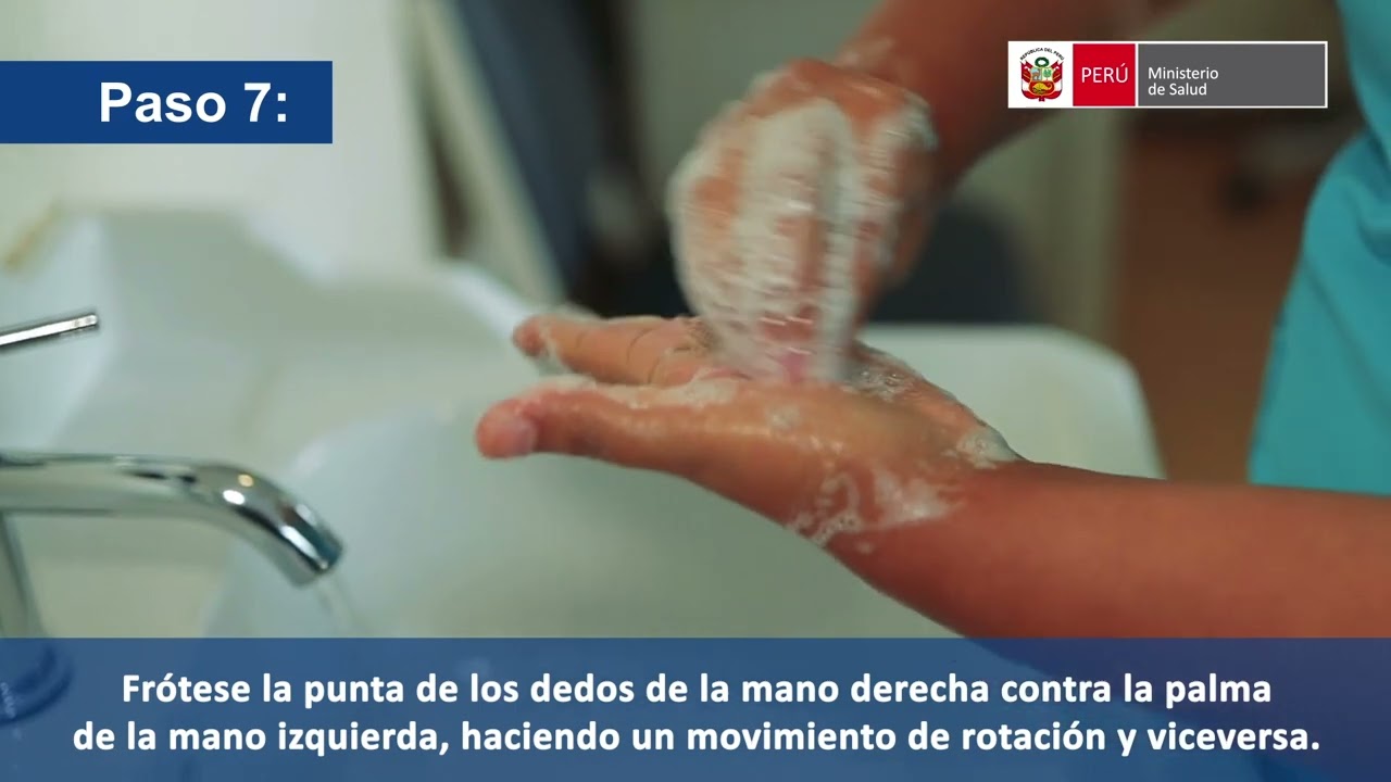 TECNICA CORRECTA DE HIGIENE DE MANOS CON AGUA Y JABÓN