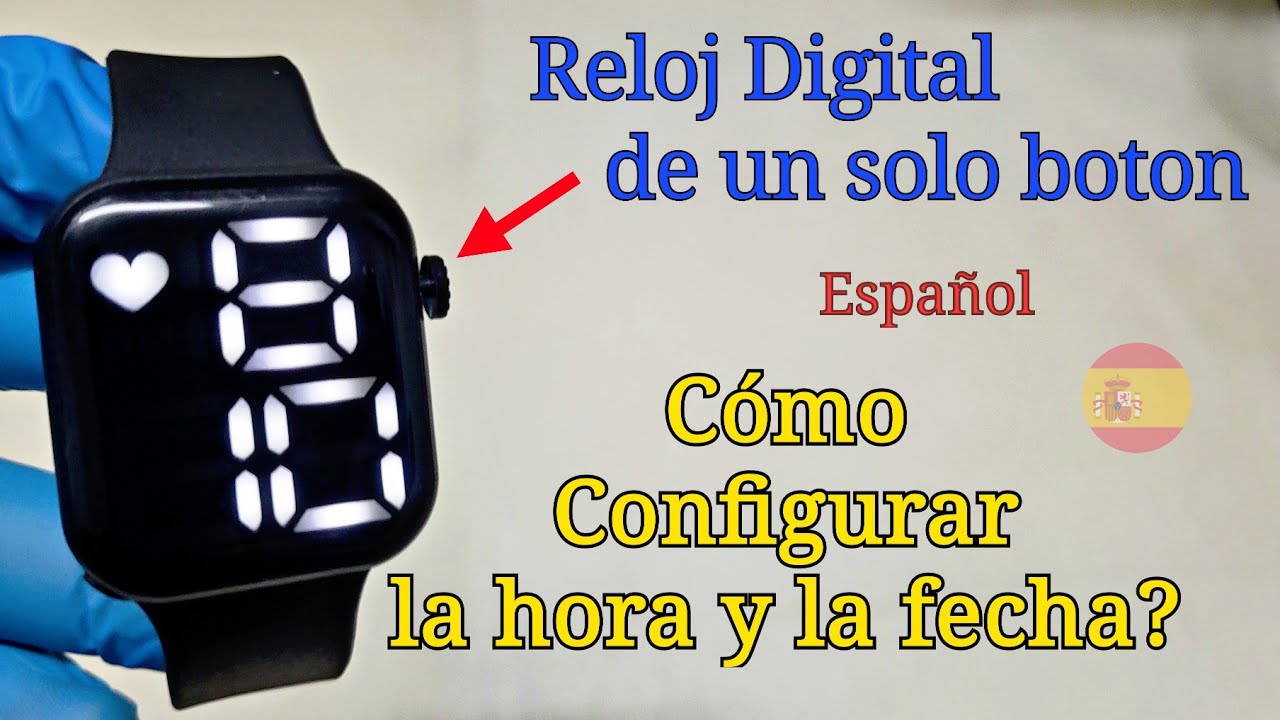 1 pieza Reloj digital LED & 1 pieza Pulsera, Mode de Mujer