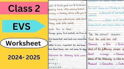 Class 2 EVS Worksheet  || EVS Worksheet For Grade 2 || EVS Practice Sheet