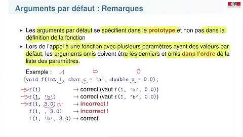 5   7   Fonctions   arguments par défaut et surcharge