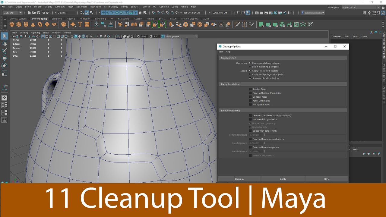 11 Cleanup Tool in Maya Maya Tutorials [Hindi] YouTube