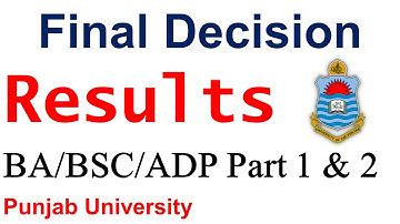 Punjab University BA BSC ADP Part 1 & 2 Supply 2020 & Annual 2021 Results Final Decision Pu Results