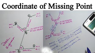 Coordinates of Missing Point | Bearing with two Point Coordinate