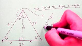 special right triangles: 45-45-90 review and 30-60-90