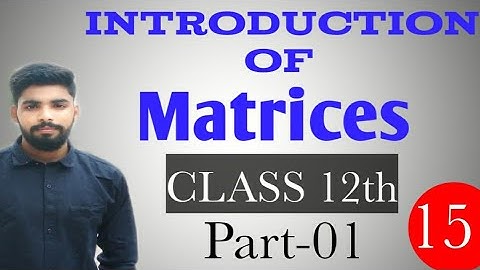 Introduction of matrices#part-01|Class-12th#Manish kumar[BRIDGING SOLUTION CLASSES]