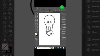 BULB LOGO DESIGN PROCESS IN ADOBE ILLUSTRATOR #shorts #ytshorts