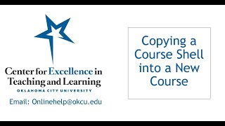 Copying a Course Shell into a New Course