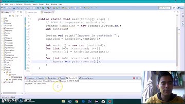 java eclipse, Llenado de un vector (Int)