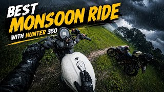 Best Monsoon Ride with Hunter 350 | DJI Action 2 Cinematic Ride | Raw Exhaust Sound | Rain Ride Vlog