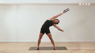 HAMSTRING AND INNER THIGH STRETCH WITH YOGA BLOCK