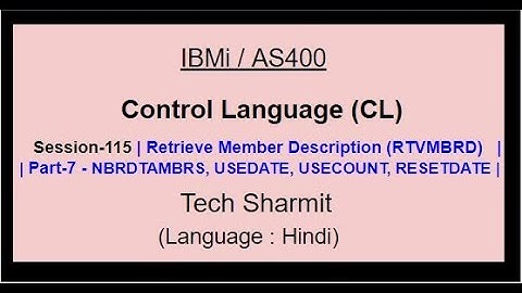 Retrieve Member Description (RTVMBRD) Part-7 | IBM i | AS400 | CLLE | cl programming in IBM i  AS400