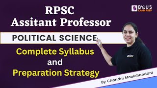RPSC Assistant Professor | RPSC Political Science Syllabus and Preparation Strategy | Chandni Mam