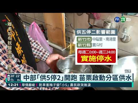 全台鬧水荒! 中.苗今起實施｢供5停2｣｜華視新聞 20210406