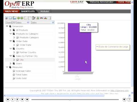 Sales Analysis with OpenERP Business Intelligence