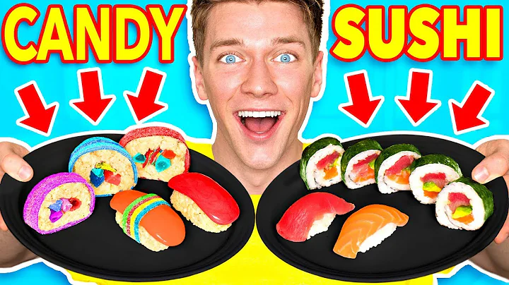 Making FOOD out of CANDY!! Learn How To Make DIY Edible Candy vs Real Food Challenge