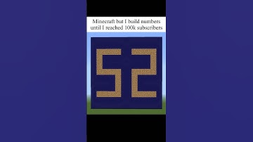(52) Minecraft but I build numbers until I reached 100k subscribers #minecraft #minecraftshorts