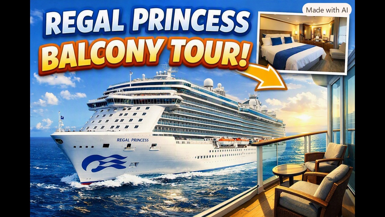 Balcony Cabin Tour - Regal Princess Cabin D123 #princesscruiseship #cruisetour