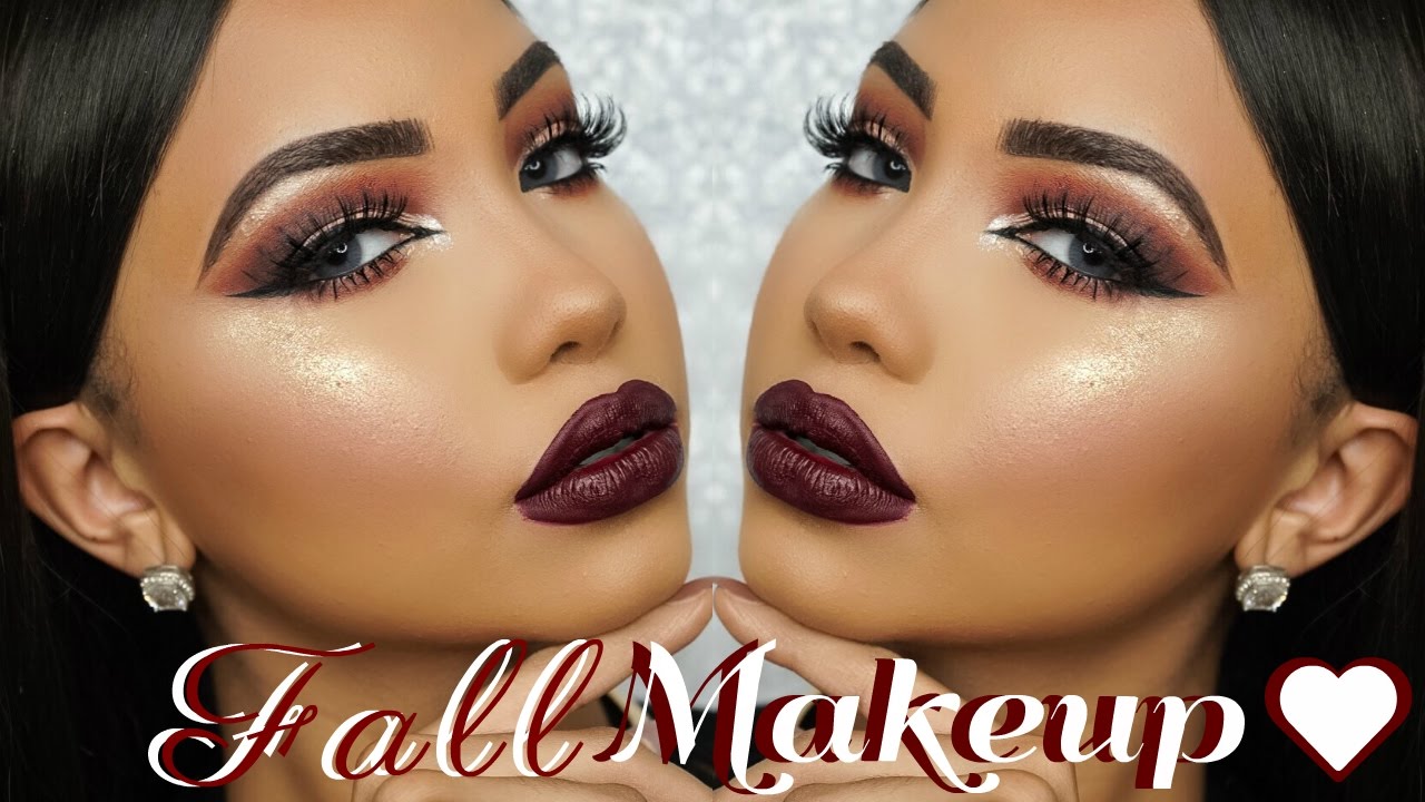 Fall Dark Burgundy Makeup Tutorial YouTube