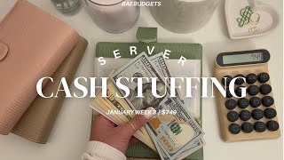 cash stuffing | $749 | january 2024 | week 3