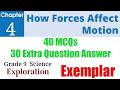 4. How Forces Affect Motion - MCQs & Extra Q&A | Class 9 Science Exploration - Exemplar