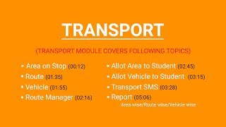 Transport | VIDYA-The School Management | VK SOFT screenshot 1